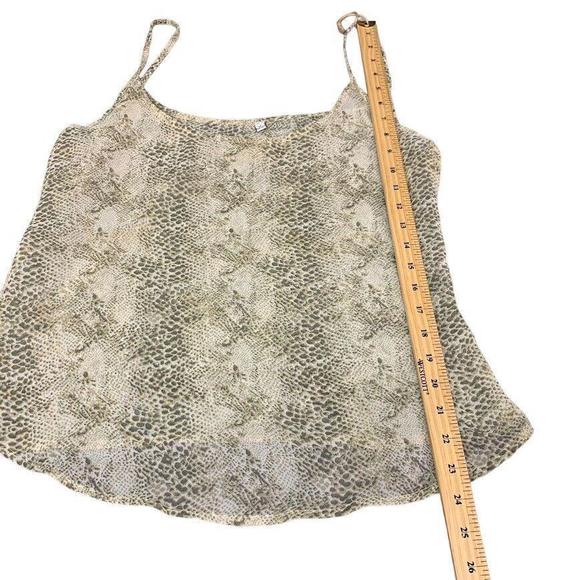 Together - Women’s Two Piece Sheer Reptile Print Blouse & Matching Camisole Top - Picture 9 of 10